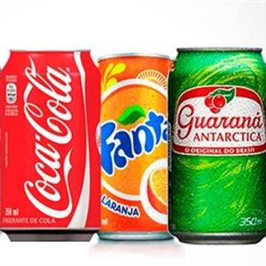 Refri lata guarana antartica ou coca cola